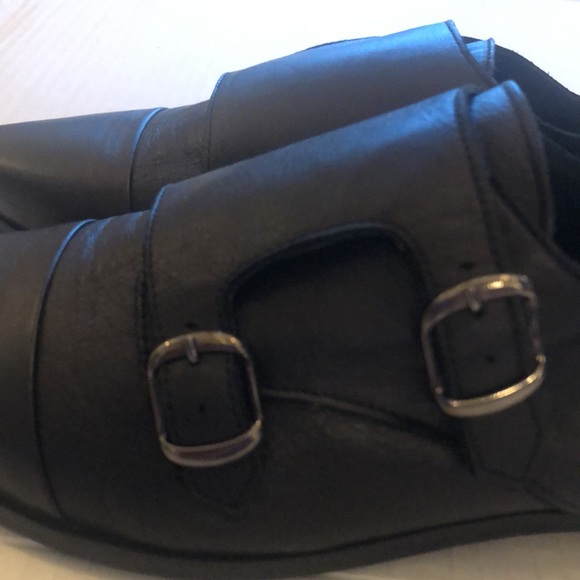 Ethem Black Leather Italian Pointed Toe Buckled Women’s Loafer Like New Size 40 - Picture 4 of 7